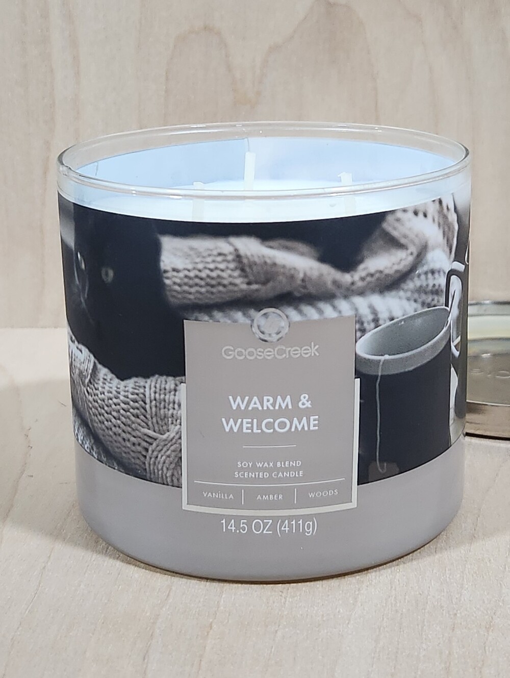 Goose Creek Warm & Welcome 3-Wick Candle 14.5oz Scented Candle Black Cat Label